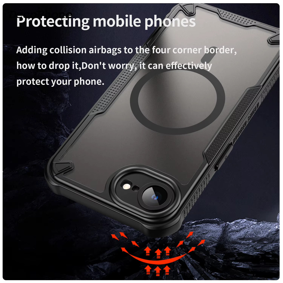 DecoPhone Matte Schutzhülle für iPhone 17e und 16e in Schwarz, Transluzente Hautfreundliche Rückseiten-Hülle - Bild 6