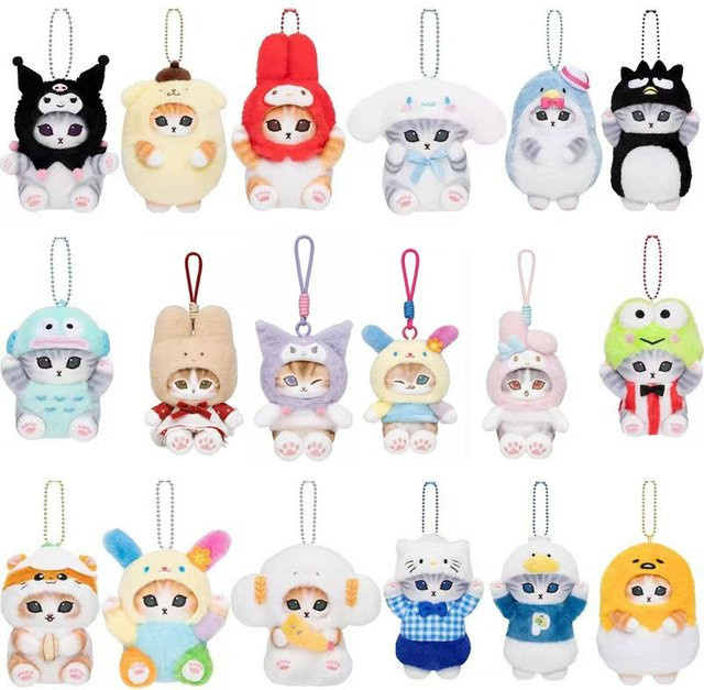 Bandai Mofusand Cos Serie Plüsch-Schlüsselanhänger, Katzen-Plüschfigur - Bild 1