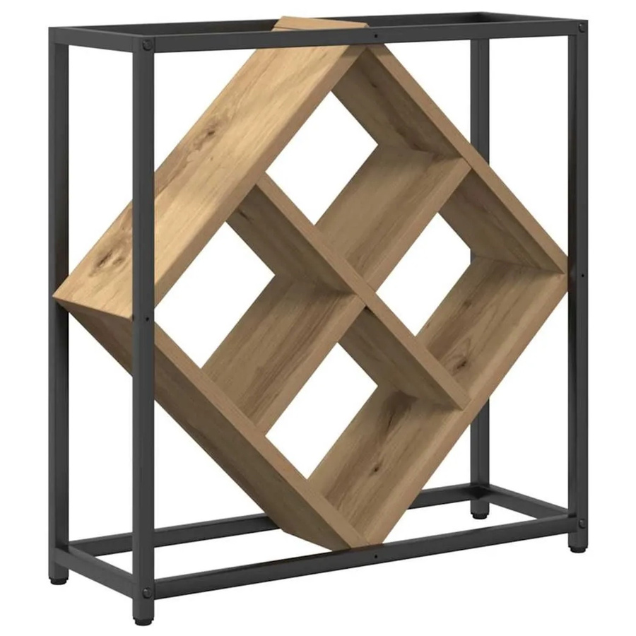 vidaXL Weinregal Artisan-Eiche in Braun aus Holzwerkstoff, B/T/H: 51 x 18 x 52,5 cm - Bild 2
