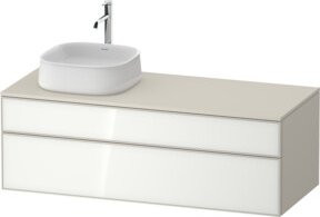 Duravit Waschtischunterschrank Zencha in Taupe und Weiß, B/T/H: 130 x 55 x 44,2 cm - Bild 1