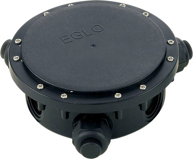 Eglo Connector Box Verkabelungsbox mit 3 Anschlüssen in Schwarz aus Kunststoff für den Außenbereich - Bild 1
