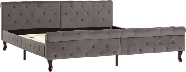 vidaXL Bettgestell aus Samt in Grau mit B/T/H: 180 x 200 x 186,5 cm - Bild 1