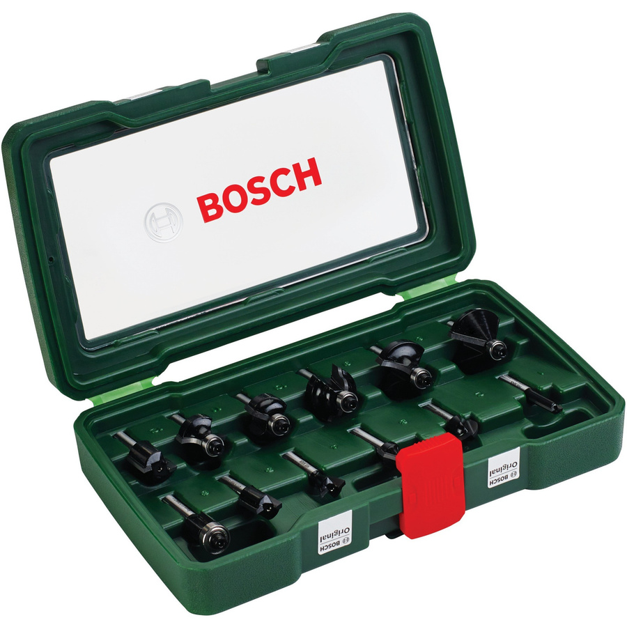 Bosch Wolfram-Carbide-Fräser-Set, 12-teilig, grün - Bild 1