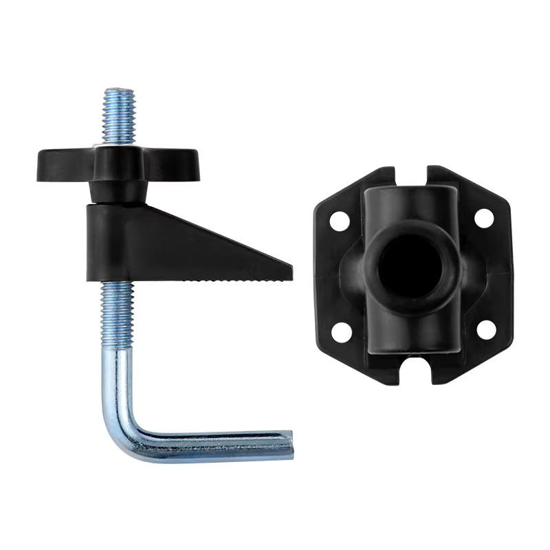 JIGONG Cantilever-Halterungsklemme aus Metall in Schwarz, rutschfeste Universal-Halterung im 7-Form-Design für Mikrofone, Schreibtischlampen und Mikrofonständer - Bild 4