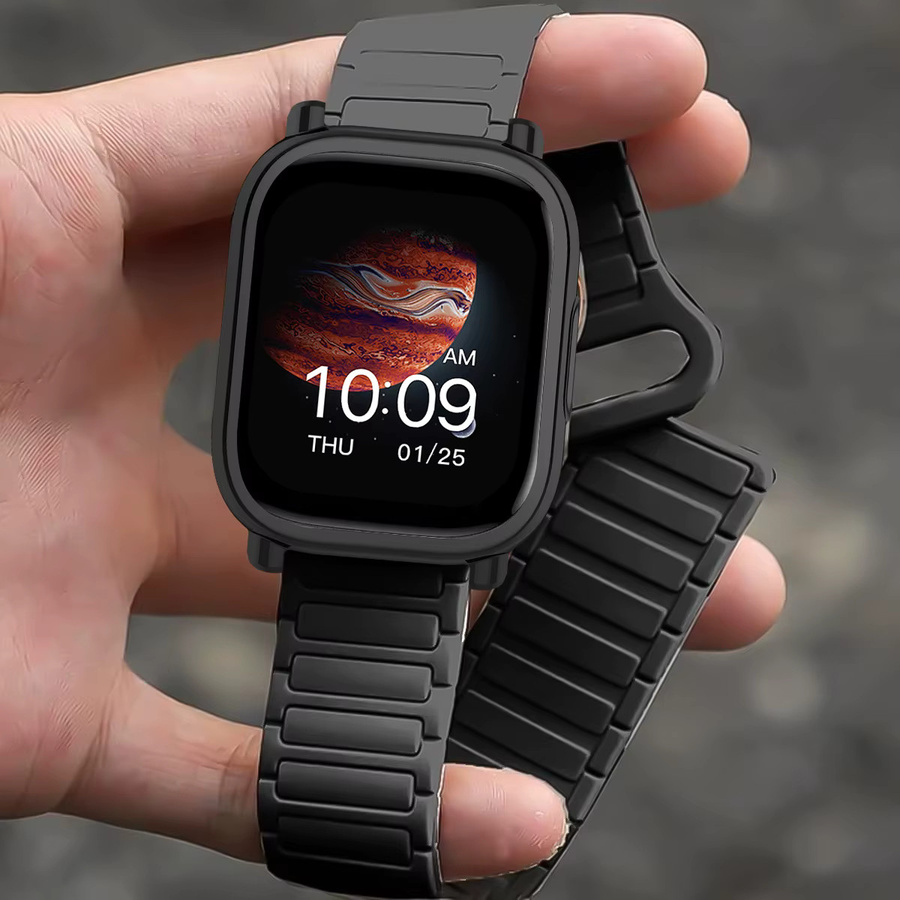 FancyWrist Uhrenarmband Silikon, Xiaomi Redmi Watch 5 Active/5 Lite, Schwarz - Bild 2