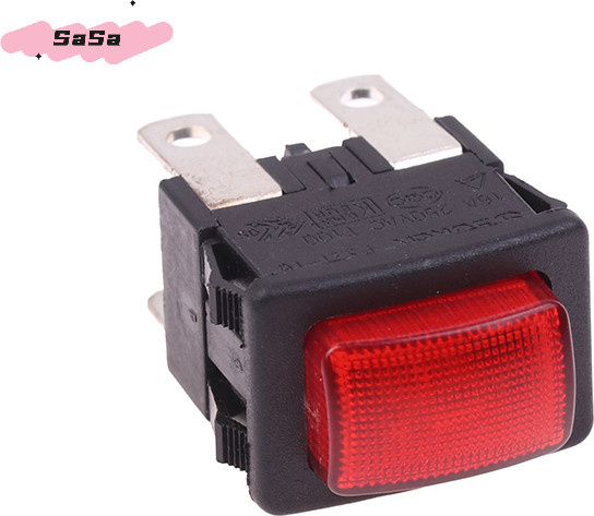 Roter 4-poliger 16A-Wippschalter PS21-16 selbstsichernder Ein-Aus-Druckknopf mit Licht für elektrische Heizschalter - Bild 1