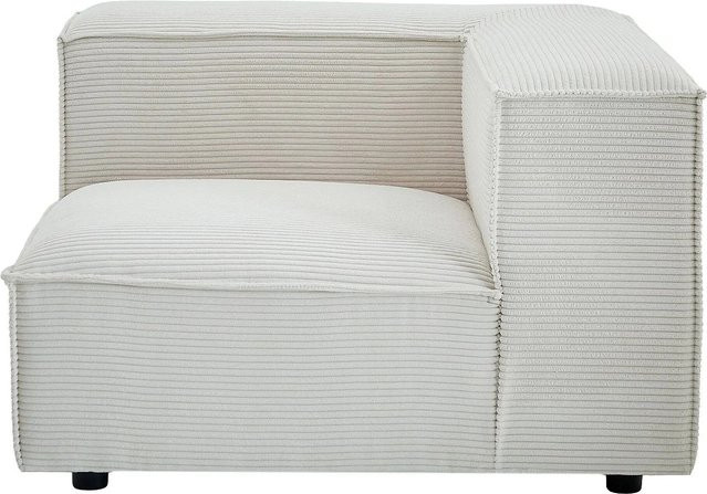 Vente-unique Sessel Ruzolo mit gerader Rückenlehne in Beige aus Cord-Samt, Breite: 103 cm, Tiefe: 67 cm, Höhe: 103 cm - Bild 1