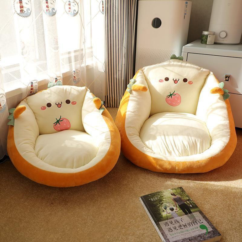 Japanisches Mooli Bodenkissen im koreanischen Stil aus Polyester, B/B: 55 x 40 cm - Bild 1