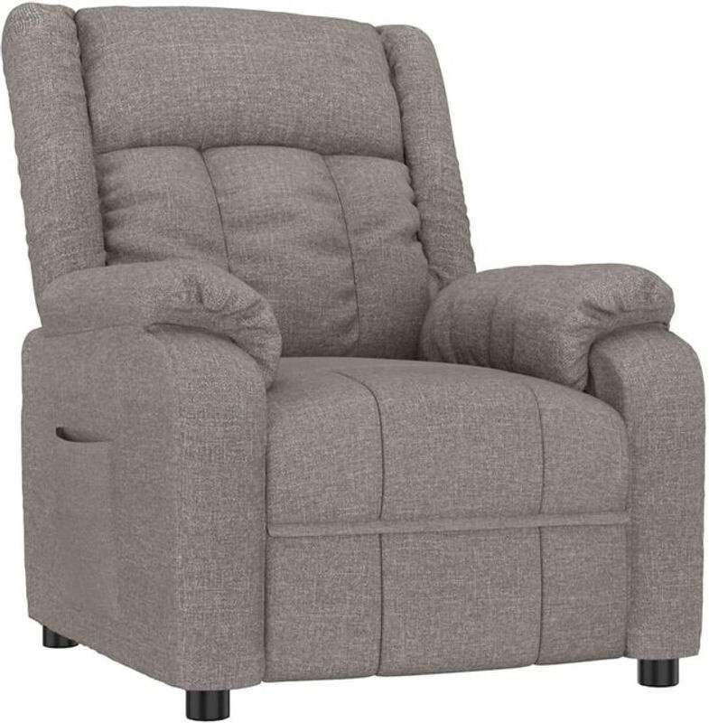 Modern Relaxsessel von vidaxl aus Stoff in Taupe meliert mit Metallgestell - Bild 1