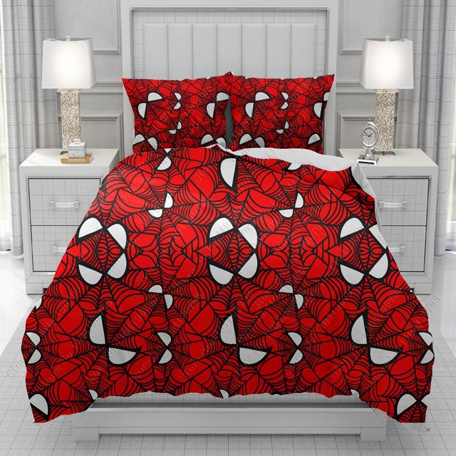 Spiderman Bettwäsche Set mit Motivdruck, Rot, aus Polyester, B/H: 173 x 218 cm - Bild 1