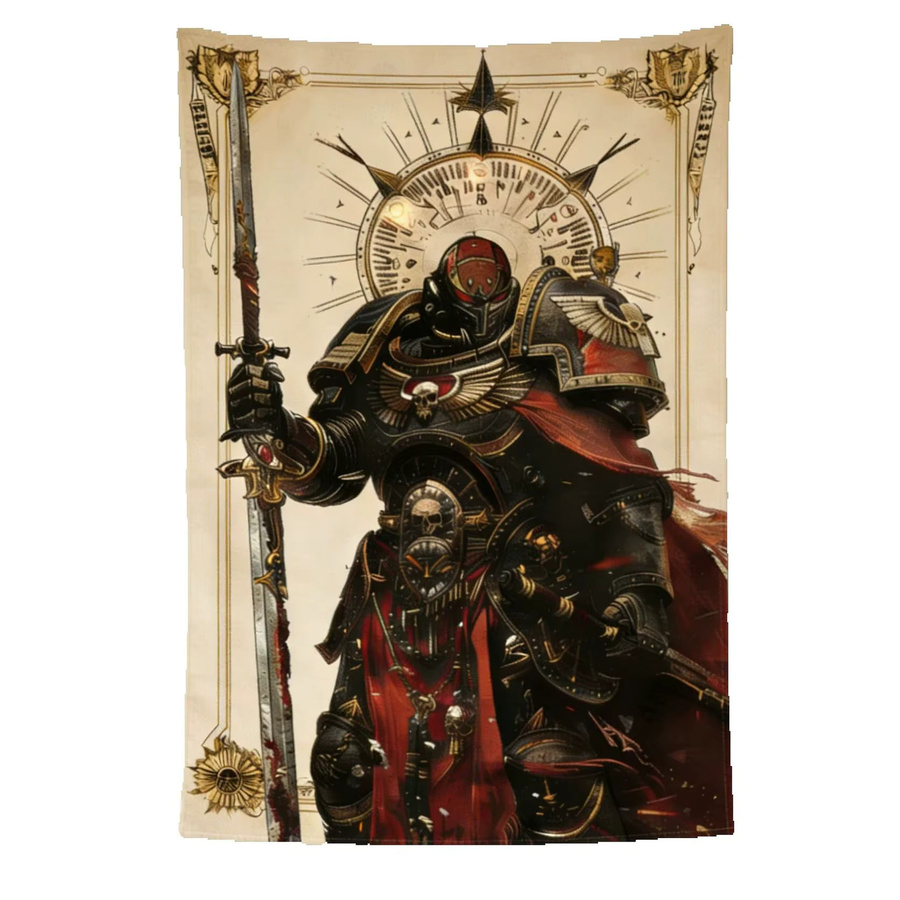 VIKAMA Wandteppich im japanischen Samurai-Rüstungsstil Total War Warhammer Wanddekoration Mehrfarbig B: 60 cm, H: 40 cm - Bild 3