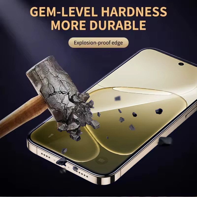 3er-Pack Displayschutzfolie aus gehärtetem Glas für Oppo A6k, transparent, 9H Härtegrad mit Fingerabdruck-Entsperrfunktion und Anti-Explosions-Schutz - Bild 5