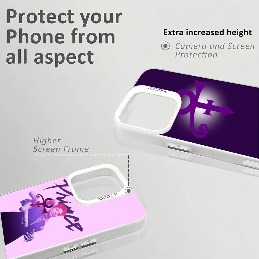 Prince R-Rogers Nelson Handyhülle für iPhone 11 bis 17 Pro Max mit Farbverlauf in Multicolour, Schwarz und Lila, schlanke und stoßfeste TPU Hülle - Bild 5