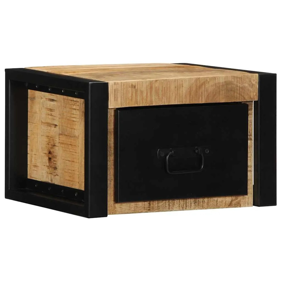 vidaXL Nachttisch aus Mango-Massivholz in Braun, B/T/H: 40 x 35 x 25 cm - Bild 2