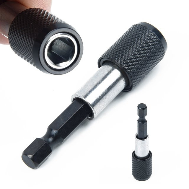DAZZLEEX Bithalter mit 1/4 Sechskantschaft als Schnellspanner für Bohrschrauber und Schraubendreher, Länge: 60 mm - Bild 1