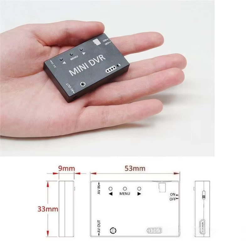 POMIACAM Mini FPV DVR Video Recorder für Drohnen und Boote, Schwarz - Bild 2