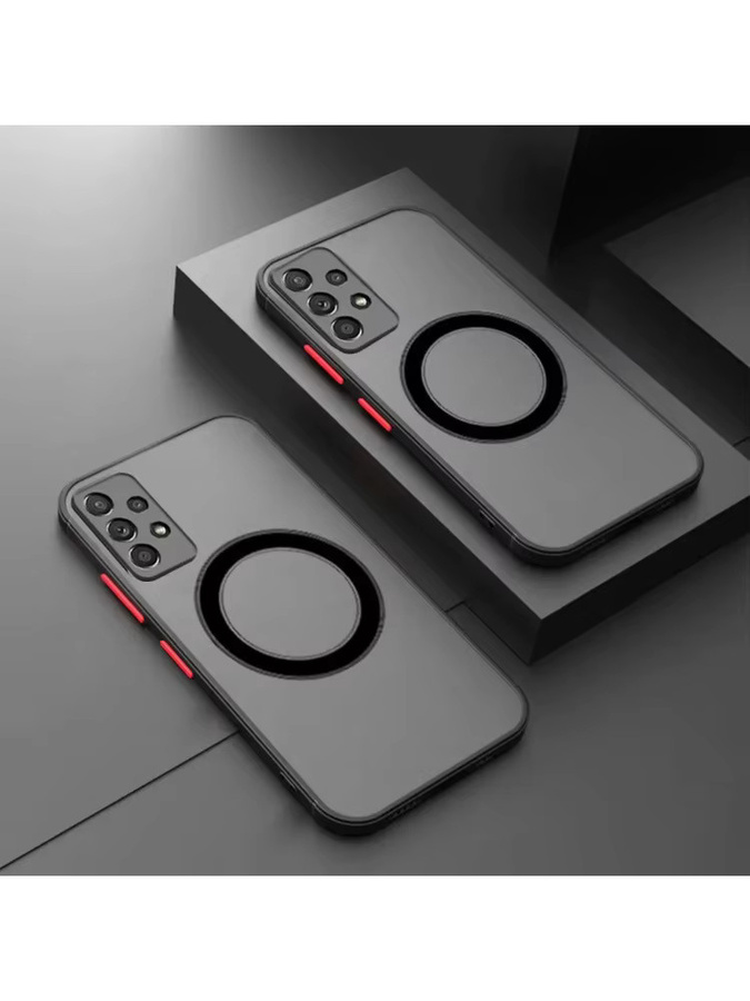 Stoßfeste matte Magnet-Schutzhülle für Samsung Galaxy A-Serie mit kabelloser Ladefunktion in Schwarz - Bild 4