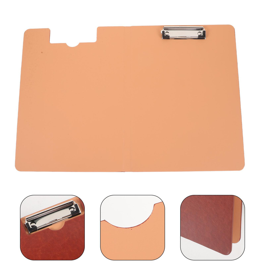 Faltbares Klemmbrett mit Aufbewahrung von Yiran Furniture aus braunem PU-Material für Profis - Bild 2
