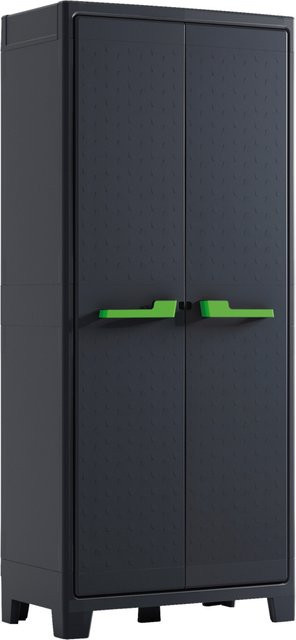 Keter Kunststoffschrank Moby in Anthrazit mit Türen und Regalböden B/H/T: 80 x 182 x 44 cm - Bild 1