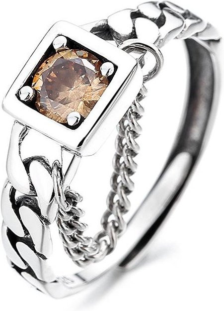 Ring 925 Silber, Zirkonia, Damen, grau - Bild 1