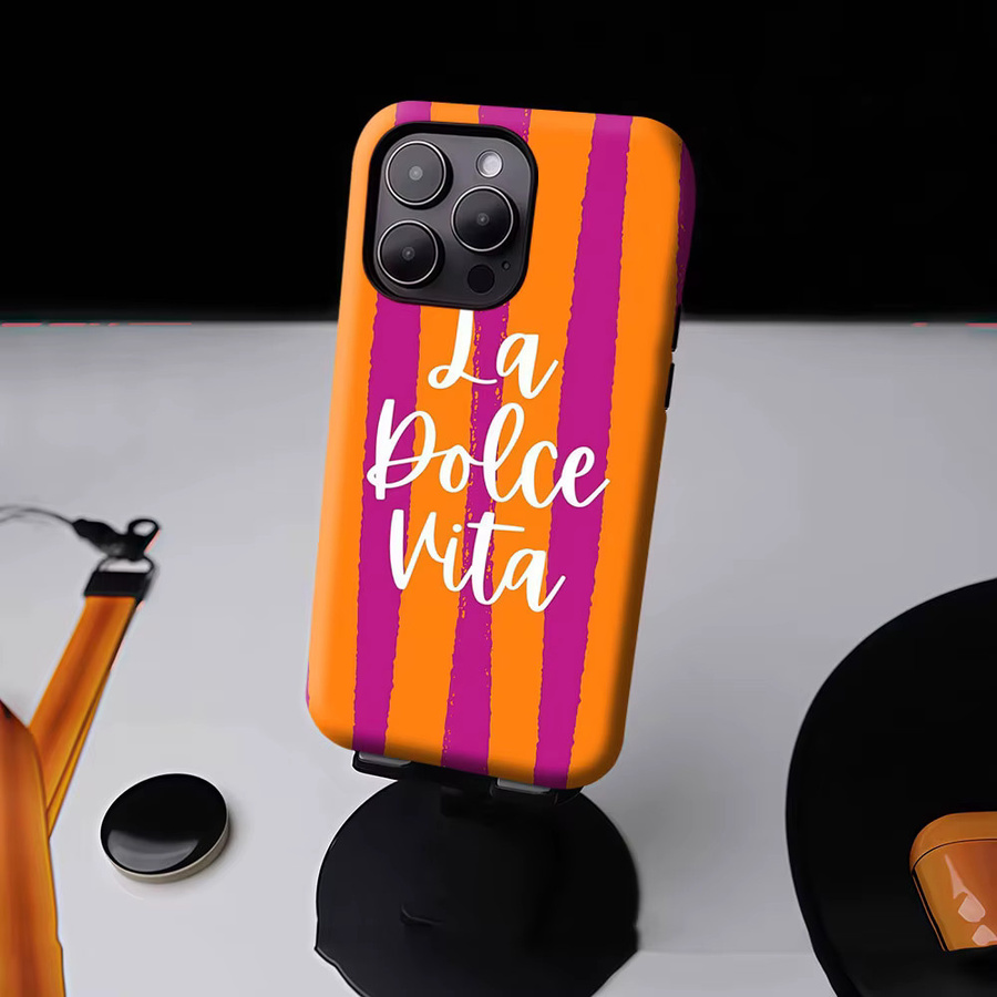 Aurbe Dolce Vita Charm Case 2-in-1 MagSafe Hülle mit mattem Schutzfilm für iPhone 17 16 15 14 Plus Pro Max, Stoßfeste Hartschale, Multicolour - Bild 4