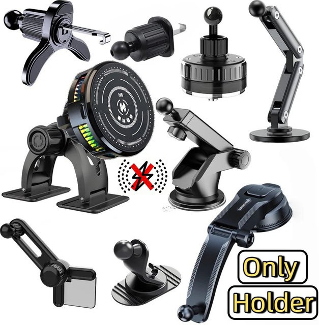 TONGDAYTECH Magnetische Smartphone-Halterung für das Auto mit Halbleiterkühlung und Saugnapf, Schwarz, kompatibel mit iPhone 17 16 15, Samsung und Xiaomi - Bild 1