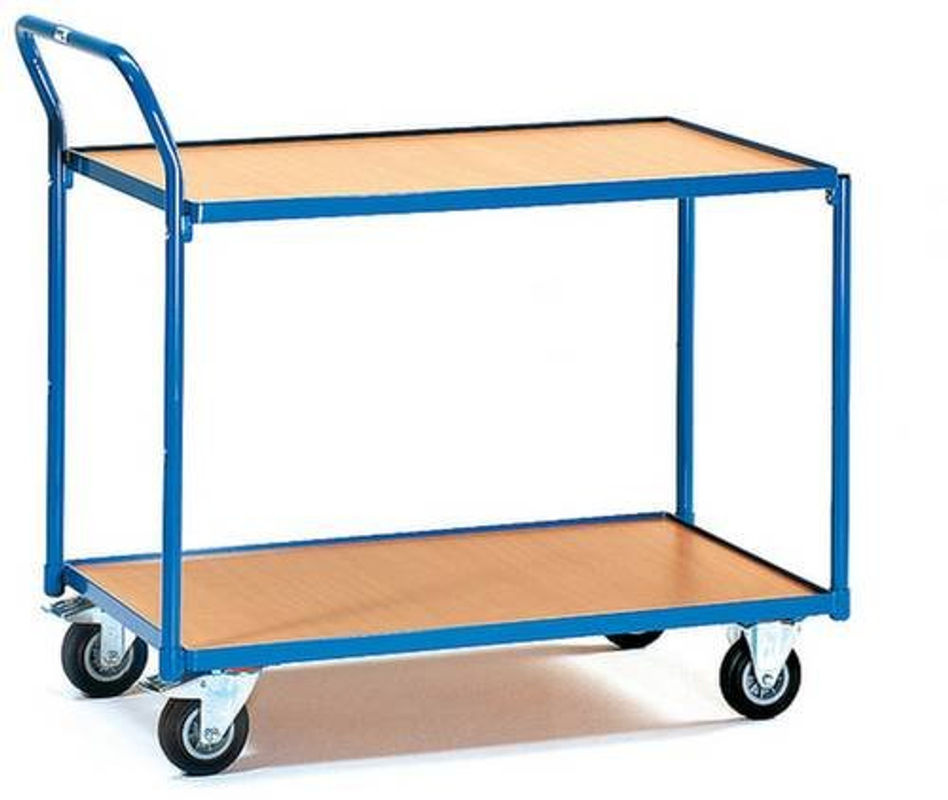 Fetra Tischwagen 2740 mit 2 Etagen, Tragkraft 300 kg, Farbe Brillantblau, B: 50 cm, T: 85 cm - Bild 2