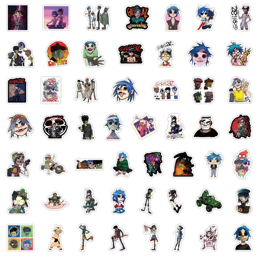 GOGOTU Gorillaz Band Aufkleber, 52-teiliges Set, multicolour - Bild 4