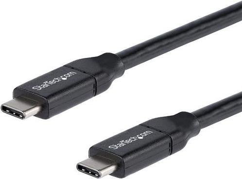 StarTech.com USB-C auf USB-C Kabel mit 5A Power Delivery und Thunderbolt Kompatibilität, Schwarz, Länge: 3 m - Bild 1