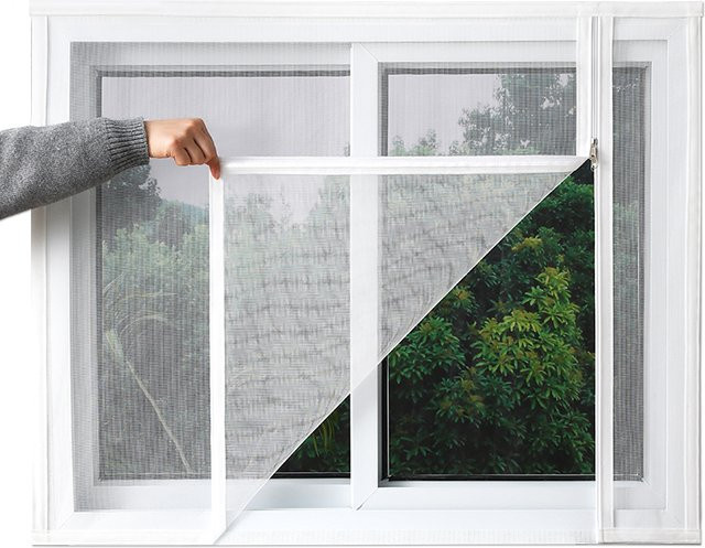 Selbstklebendes Moskitonetz für Fenster und Türen als Maßanfertigung in Weiß oder Schwarz - Bild 1
