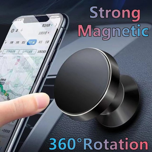 Magnetischer Autotelefonhalter in Schwarz für iPhone, Xiaomi, Samsung und Redmi mit GPS-Unterstützung - Bild 1