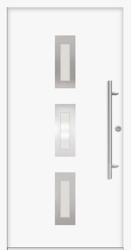Splendoor Sicherheitshaustür PULA Prime RC2 aus Aluminium in Weiß mit Glaseinsatz, Höhe: 210,0 cm, Breite: 100,0 cm, Tiefe: 7,0 cm - Bild 1