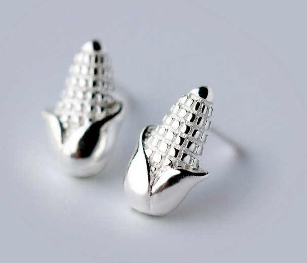 GaGa-Duck Ohrringe, 925 Silber, Gemüse- und Frucht-Motiv, Unisex - Bild 1