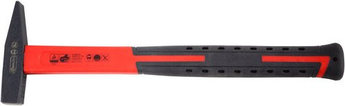 Connex Schlosserhammer mit Glasfaserstiel in Rot und Schwarz, 0,21 kg - Bild 1