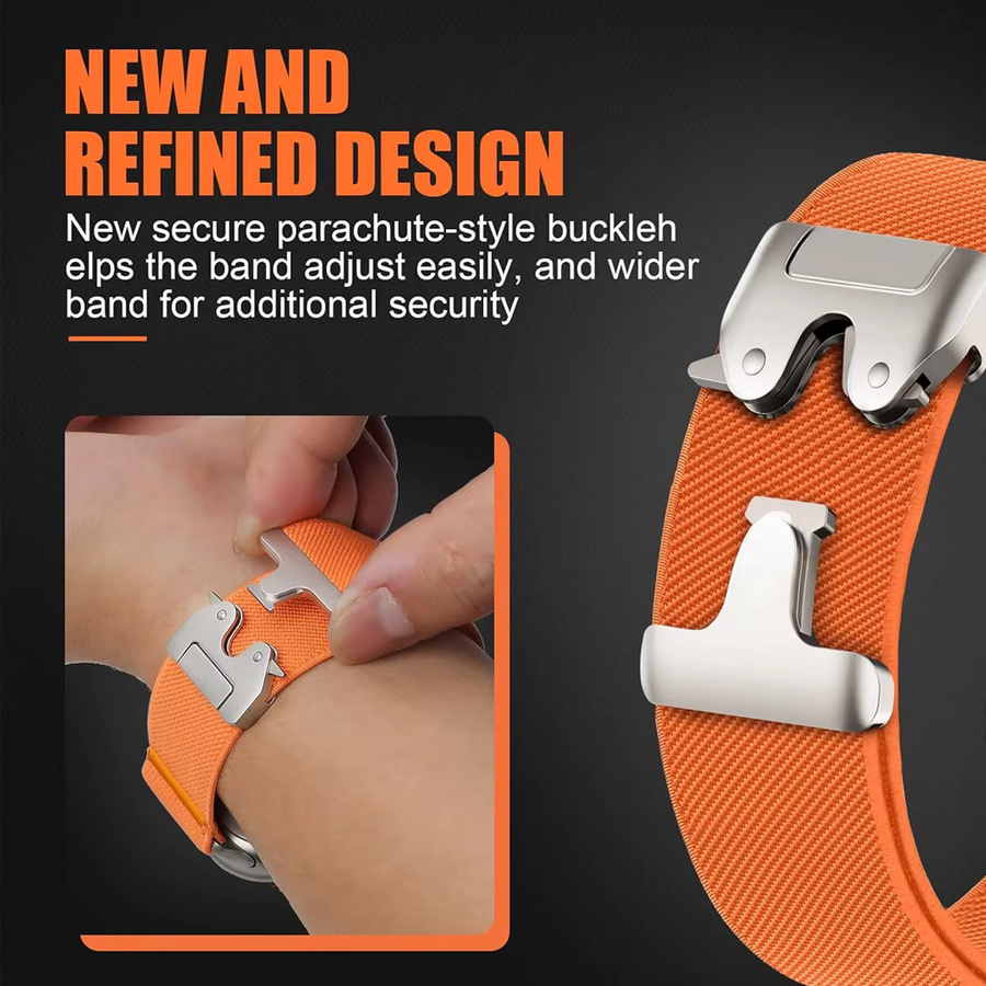 OAKCHARM Armband und Hülle für Redmi Watch 5 Active, Redmi Watch 5 Lite, Nylon, Schwarz - Bild 3