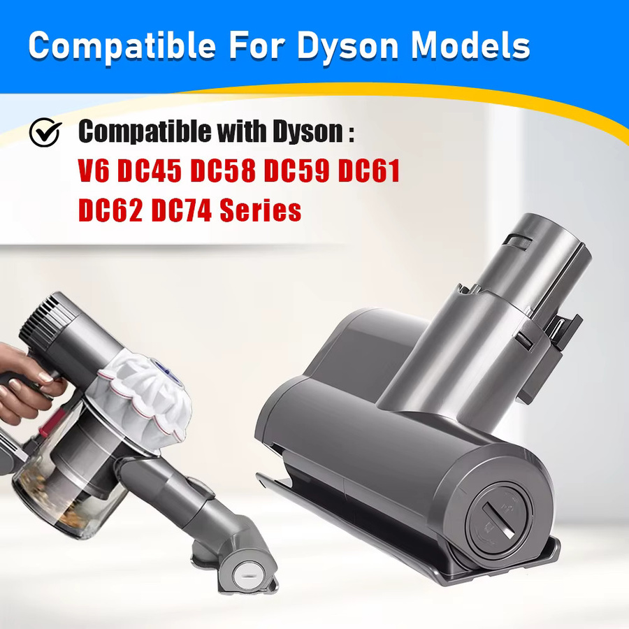 Dyson Mini Staubmilbenentfernungsbürste in Grau für V6 DC45 DC58 DC59 DC61 DC62 DC74 - Bild 2