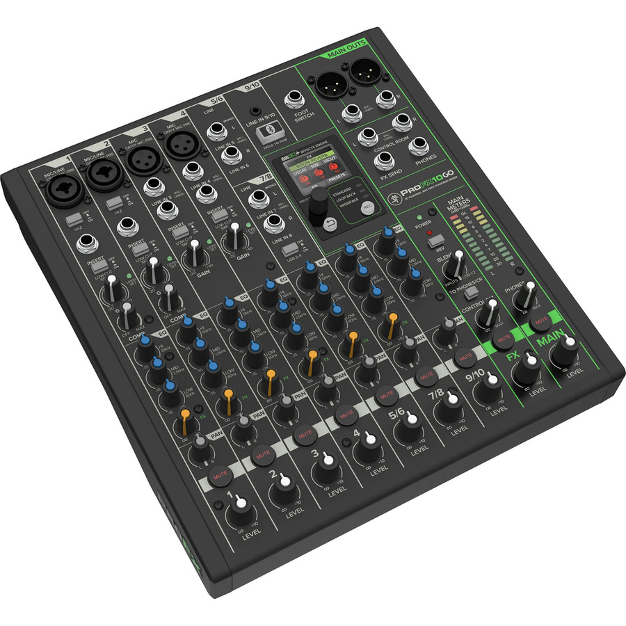 Mackie ProFX10 GO Mischpult in Schwarz mit Bluetooth und USB-C - Bild 1
