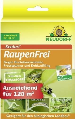 Neudorff Xentari RaupenFrei biologisches Spritzmittel gegen Schmetterlingsraupen mit Bacillus thuringiensis, 6 g - Bild 1