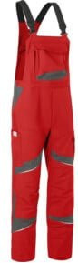 Kübler Latzhose ACTIVIQ cotton+ HIGH PSA 2 in Mittelrot/Anthrazit mit Reflektoren - Bild 1