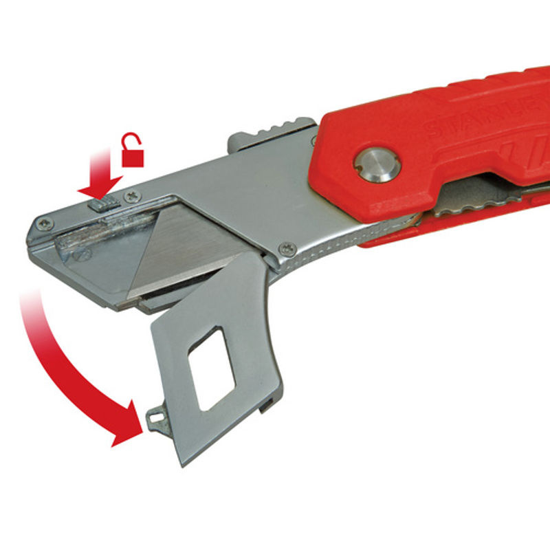 Stanley Sicherheits-Klappmesser mit 18mm Snap-Off Klinge in Rot - Bild 3