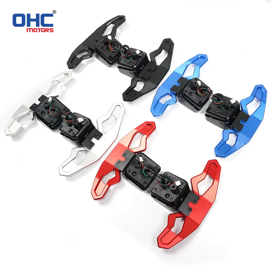 OHC Aluminium All-Magnetische Schaltwippen für Audi B8 S5 SQ5 SQ7 SQ8 RS2 RS3 RS4 RS5 A1 A2 A3 A4 A5 A8 Q2 Q3 Q4 Q5 Q7 Q8 S2 S3 S4 in Silber und Blau - Bild 4