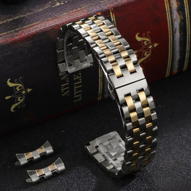 TolTales Uhrenarmband Edelstahl, Schwarz, Herren, 20mm - Bild 1