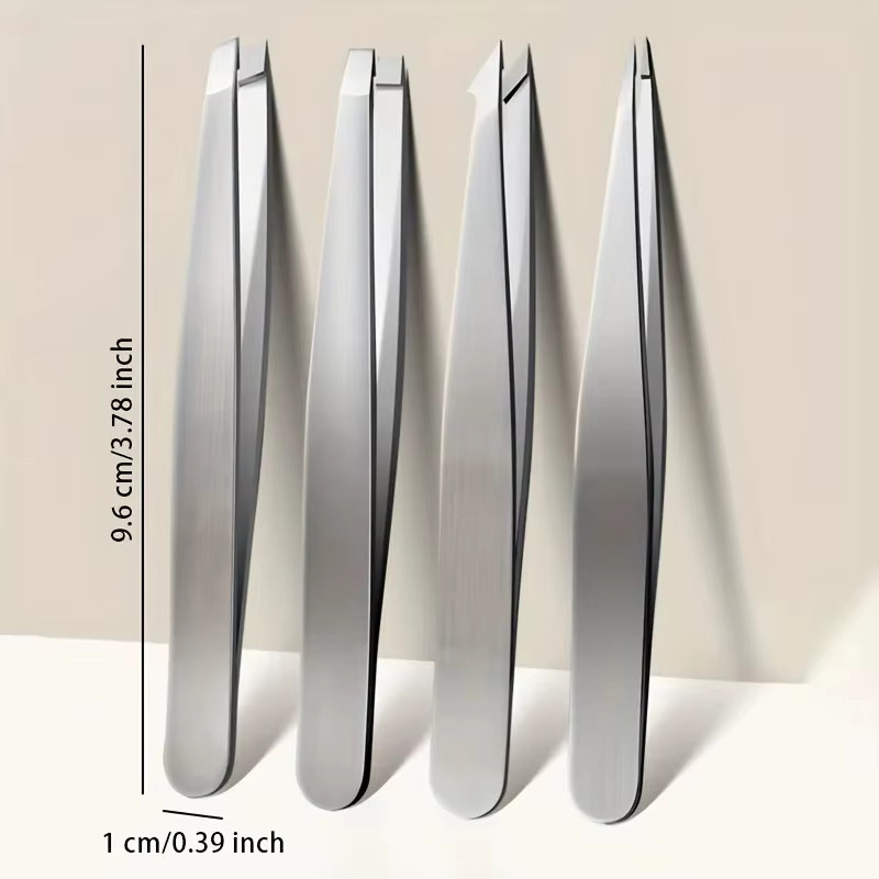 RUZOFO 4-teiliges Set Augenbrauen-Pinzetten, Unisex - Bild 2