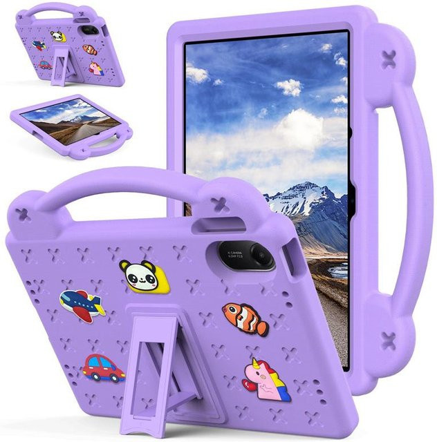 Xiaomi Redmi Pad 2 11 (2025) Tablet Hülle mit Cartoon Anti-Fall Schutz in Lichtlila - Bild 1