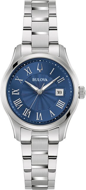 Bulova Armbanduhr, Quarz, Edelstahl, Blau, 29 mm, Damen - Bild 1