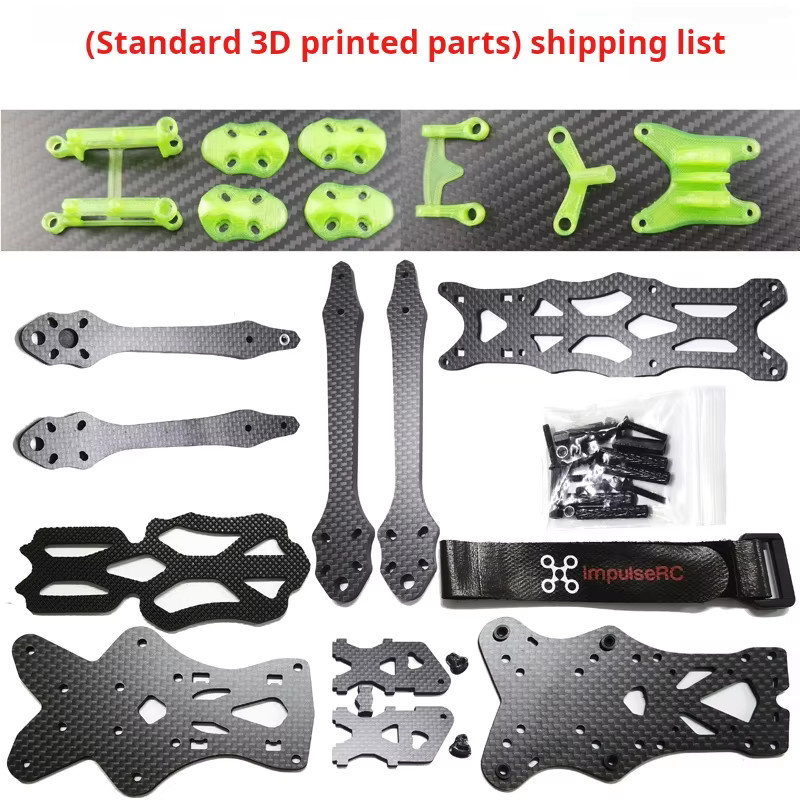 APEX 5 Zoll Quadcopter Rahmen Kit für DJI O3 Air Unit aus Kohlefaser in Schwarz mit 225 mm Radstand und 5,5 mm Armen - Bild 3