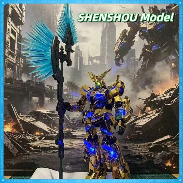 SHENSHOU MGEX Phenex MG 1/100 Rx-03 Unicorn 03NT, Kunststoffmodell mit LED - Bild 1