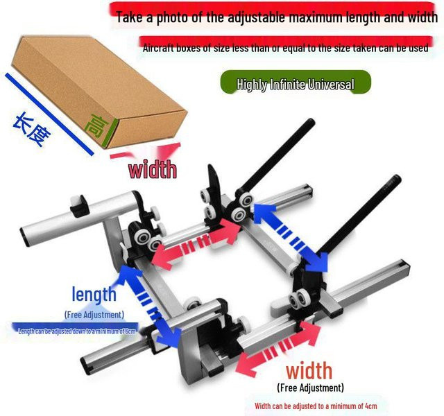 Chose One Automatisches Flugzeugbox-Falt- und Klemmwerkzeug für die Verpackung aus Aluminium und Kunststoff, Breite: max. 15 cm, Länge: max. 15 cm - Bild 1
