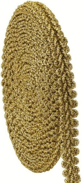 Goldenes Braid Trim zum Nähen und Basteln, 25 Meter Stoff Gimp Braid Trim für Kostüme, DIY Handwerk und Dekoration, Breite: 1,27 cm - Bild 1