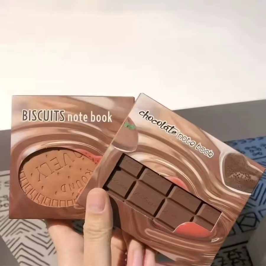 Kreatives Cookie Memo Buch mit Schokoladenduft, Mini Notizblock Softcover in Beige und Braun - Bild 3